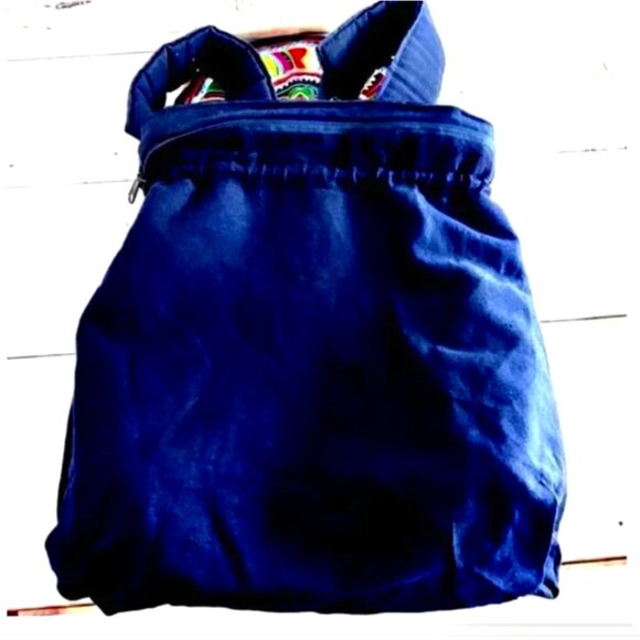 WANDERLUST BACKPACK Embroidered Travel Bag Bucket Bag Drawstring Bag Hobo Bag - Picture 6 of 7